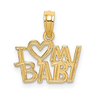 14k I HEART MY BABY Charm