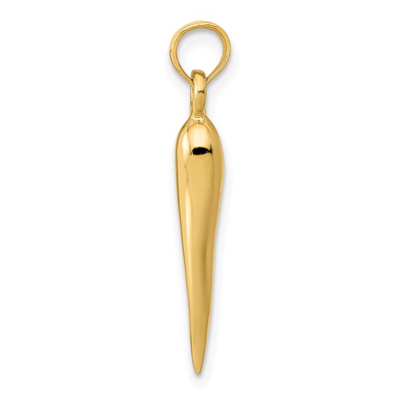 Gold Polished Italian Horn Pendants