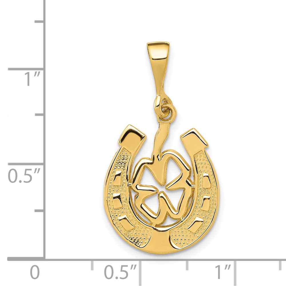 14k Good Luck Clover Pendant (K2739)