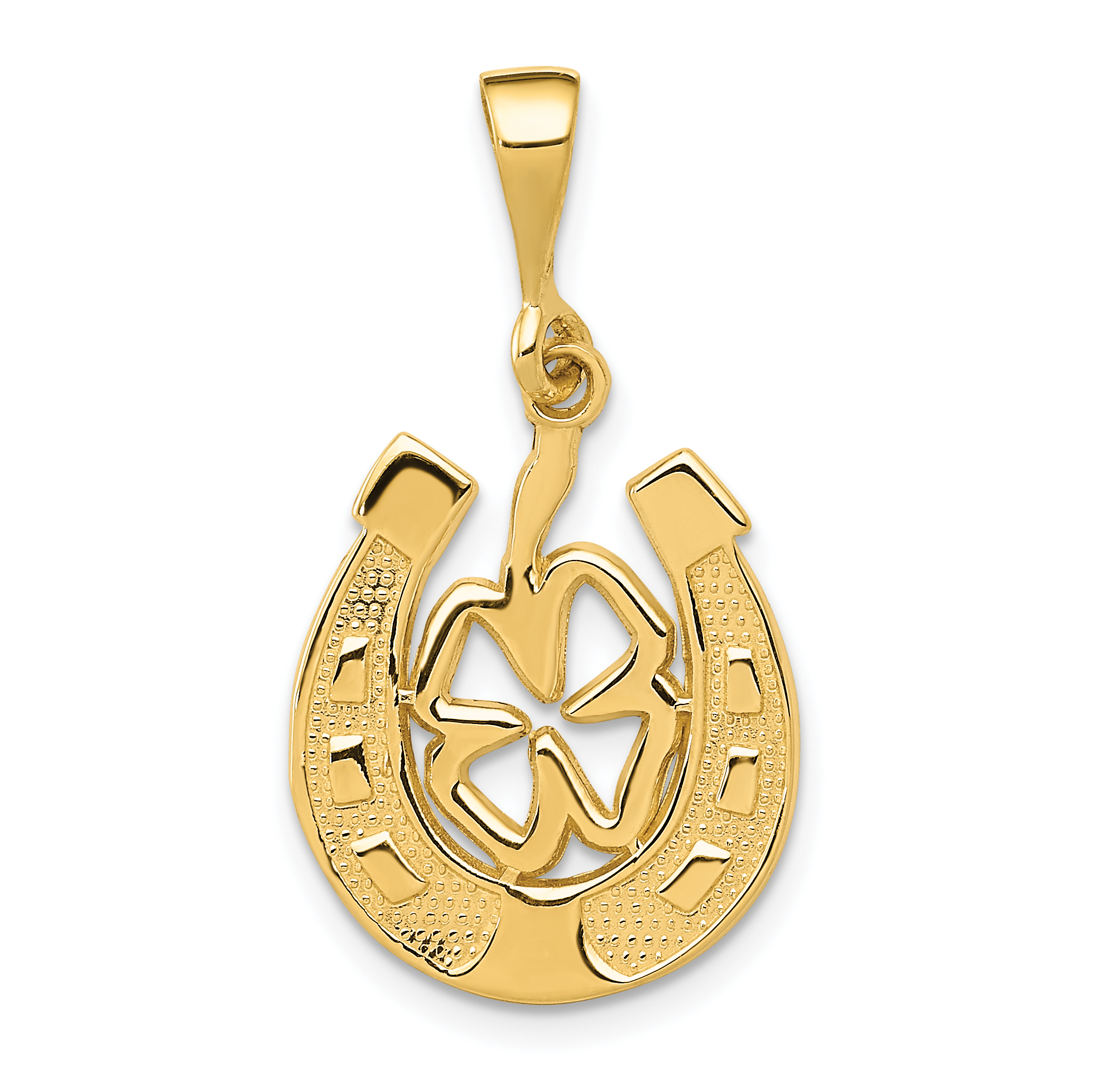 14k Good Luck Clover Pendant (K2739)