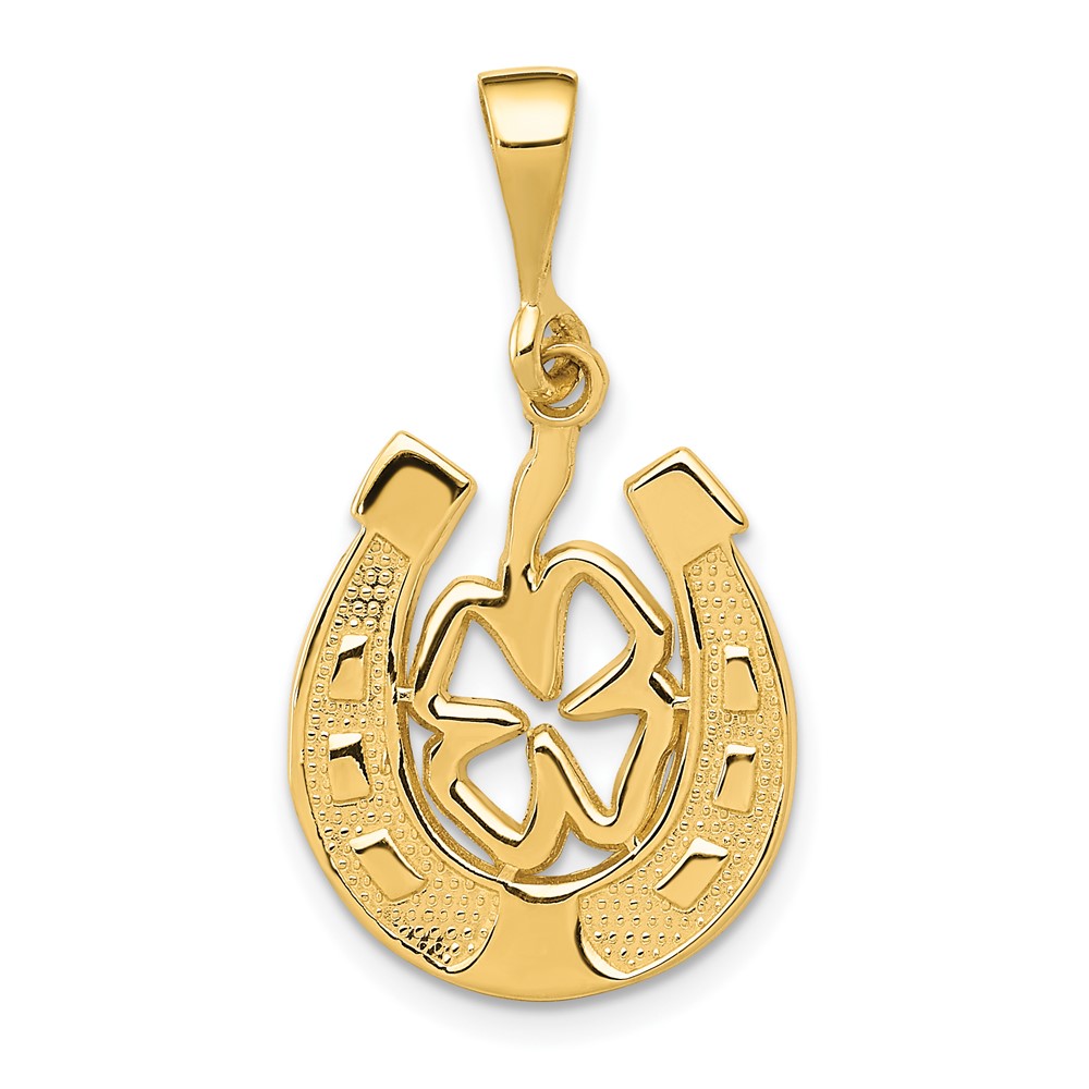 14k Good Luck Clover Pendant (K2739)