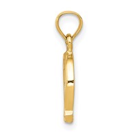 14K Yellow Gold Horseshoe Pendant view 2