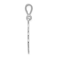 14K White Gold Trinity Clover Pendant view 2