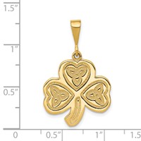 14K Trinity Clover Pendant view 4