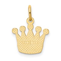 14K Yellow Gold Kings Crown Charm view 3