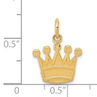 14K Yellow Gold Kings Crown Charm view 4