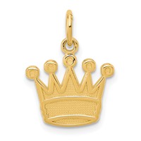 14K Yellow Gold Kings Crown Charm view 1