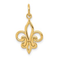 14K Yellow Gold Fleur De Lis Charm view 1
