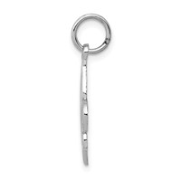 14K White Gold Fleur De Lis Charm view 2