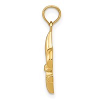 14K Yellow Gold Small Fleur-De-Lis Pendant view 2