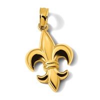 14K Yellow Gold Small Fleur-De-Lis Pendant view 5