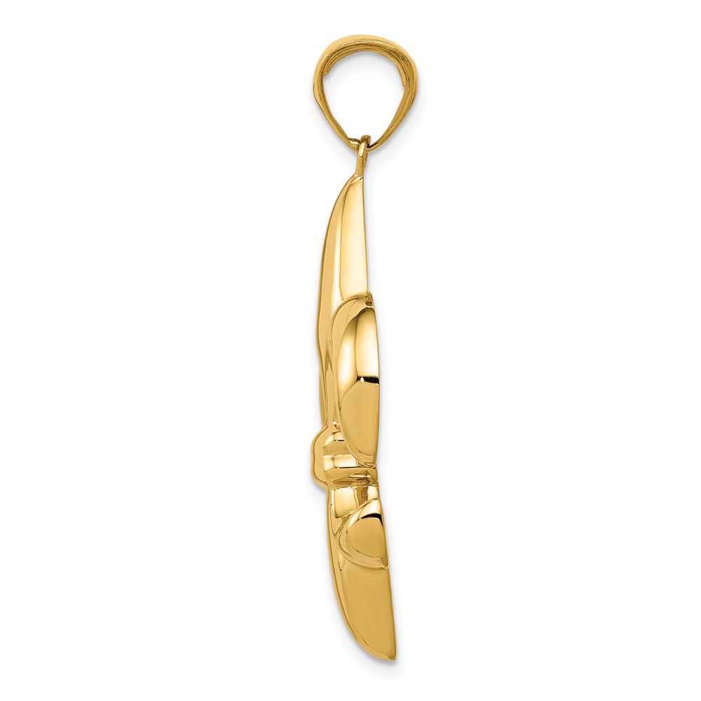 14k Large Fleur-De-Lis Pendant (K2761)
