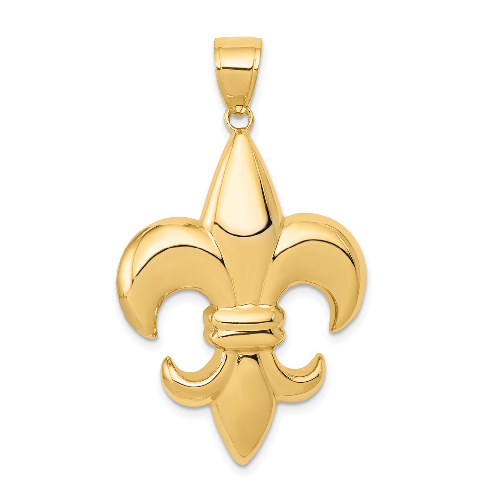 14k Large Fleur-De-Lis Pendant (K2761)