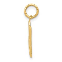 14K Yellow Gold Peace Sign Hand Charm view 2