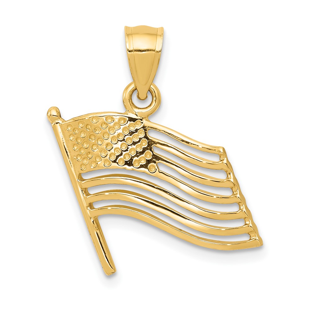 14K American Flag Pendant (K2805)