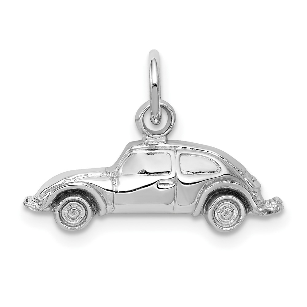 14K White Gold Car Charm