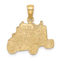 14K Yellow Gold Semi Truck Cab Pendant view 3