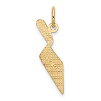 14K Yellow Gold Brick Trowel Charm view 3