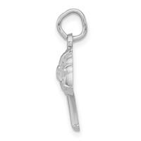 14K White Gold Fire Department Insignia Charm view 2