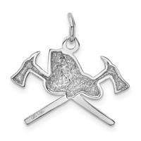 14K White Gold Fire Department Insignia Charm view 3