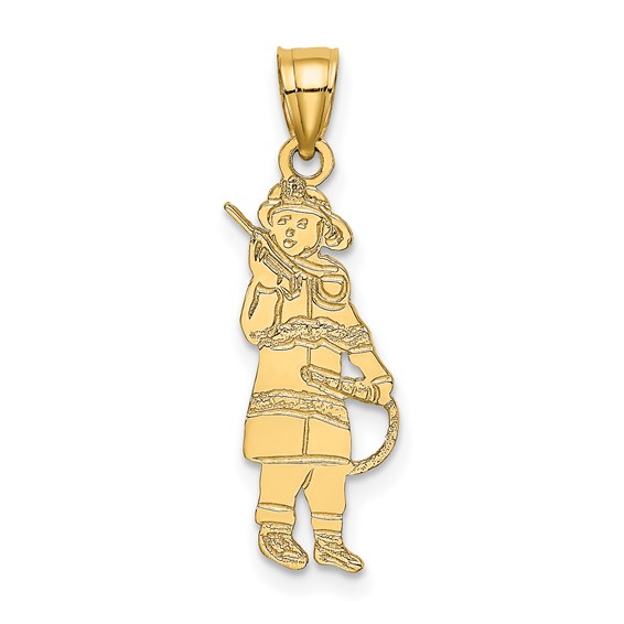 14k Fireman with Hose Charm