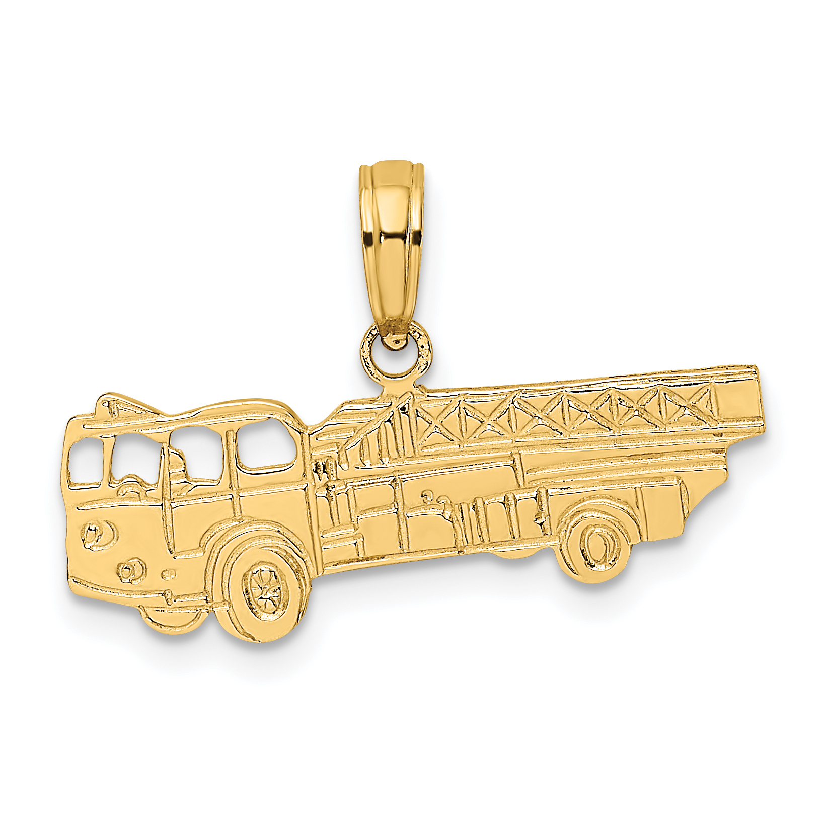 14k Fire Truck Charm (K2838)