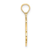 14K Yellow Gold Fire Dept Helmet Charm view 2
