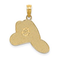 14K Yellow Gold Fire Dept Helmet Charm view 4