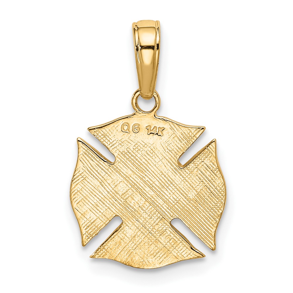 14k FIRE DEPT Shield Pendant (K2841)