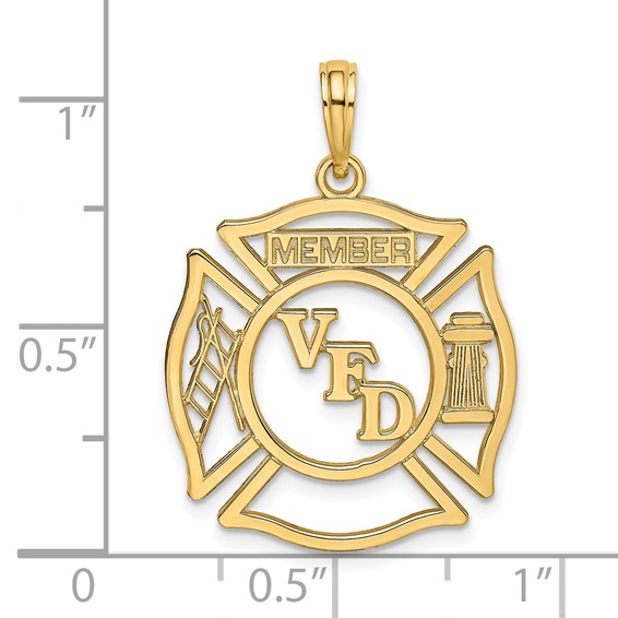 Gold Polished First Responder Pendants