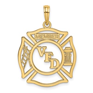 Gold Polished First Responder Pendants