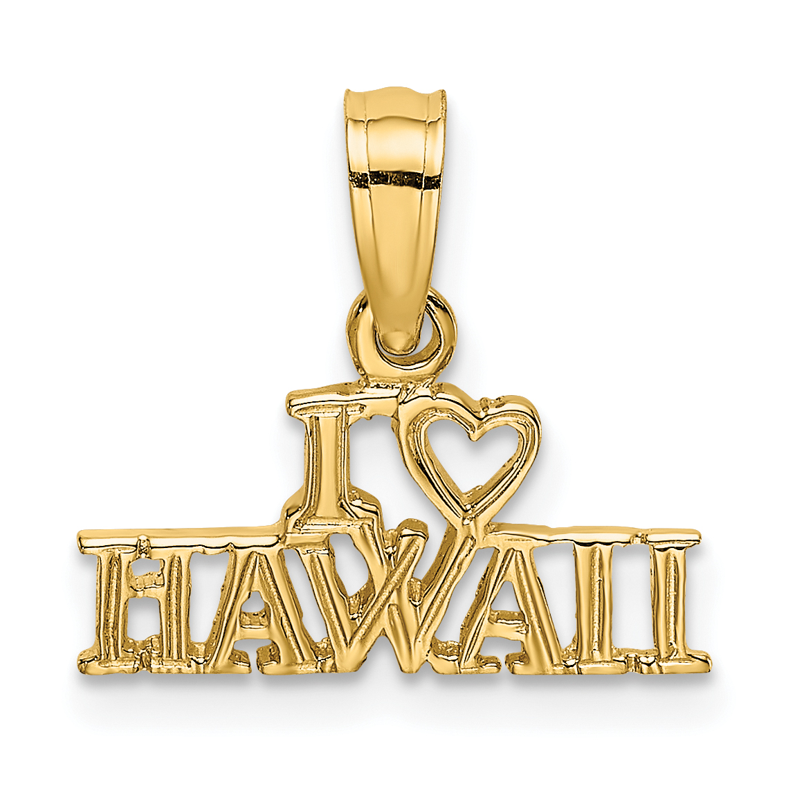 14k I HEART HAWAII Charm (K2861)