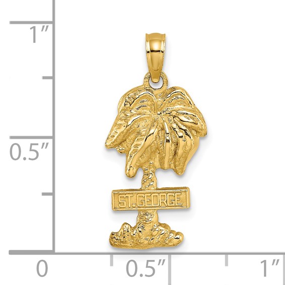 14k ST. GEORGE Palm Tree Charm
