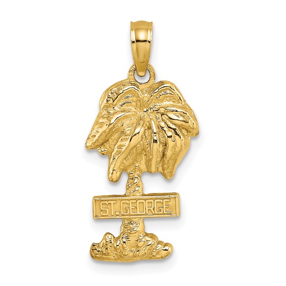 14k ST. GEORGE Palm Tree Charm