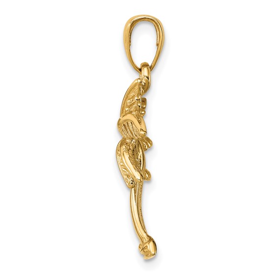 Gold Polished Palm Tree Pendants