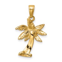 14K Palm Tree Pendant view 3