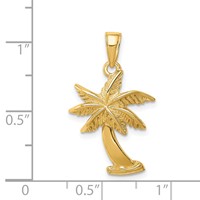 14K Palm Tree Pendant view 4