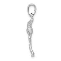 14K White Gold Palm Tree Pendant view 2