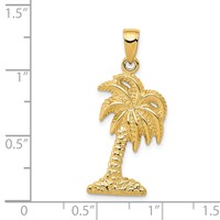 14K Yellow Gold Palm Tree Pendant view 4