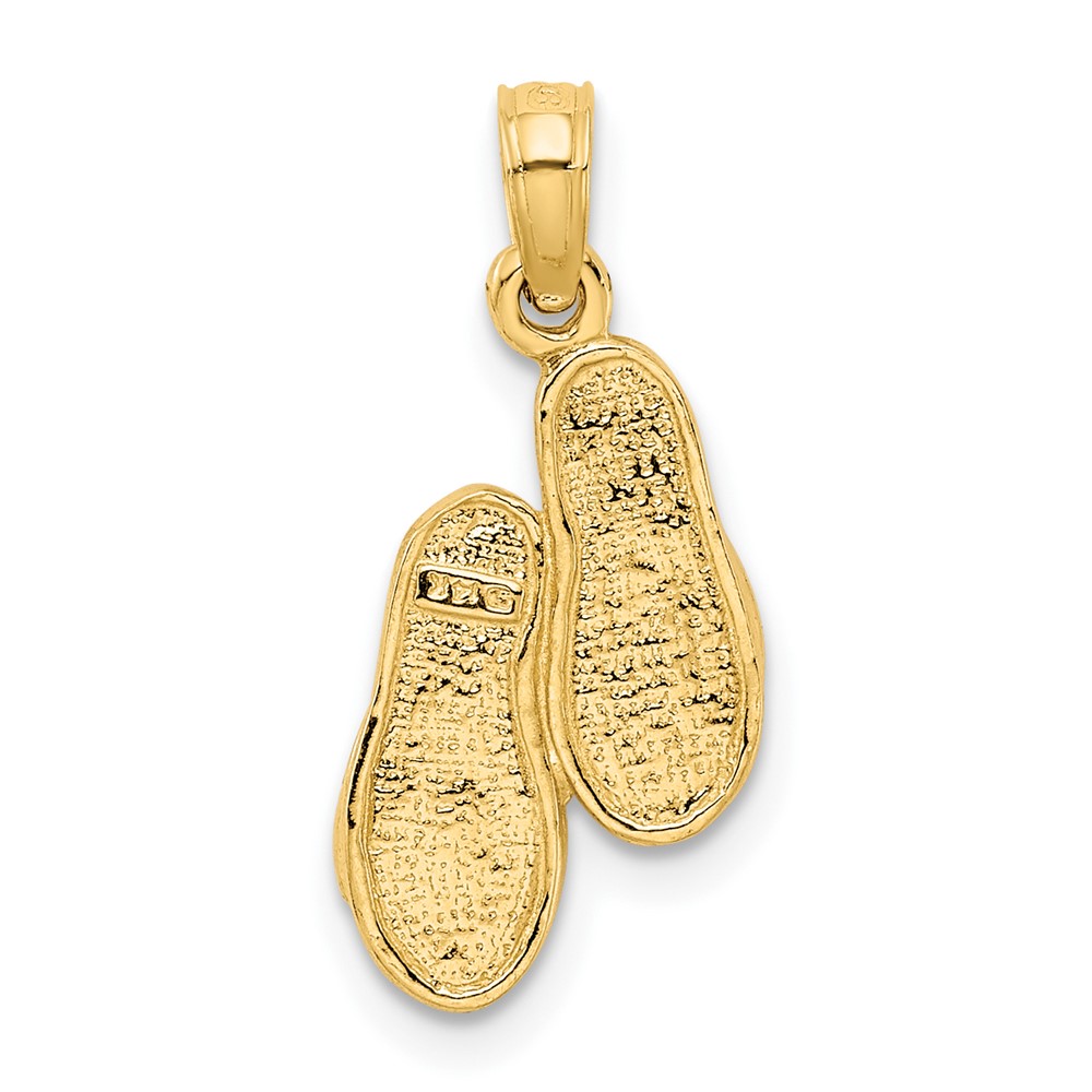 14k  3D Flip Flops Pendant (K2905)
