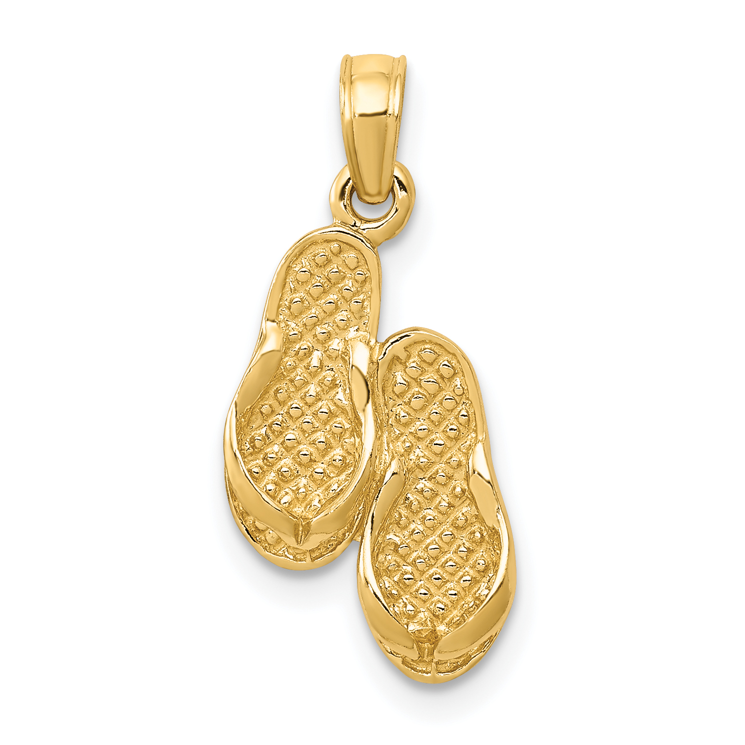 14k  3D Flip Flops Pendant (K2905)
