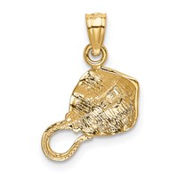 14K Stingray Pendant view 3
