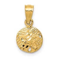 14K Yellow Gold Sand Dollar Pendant view 1