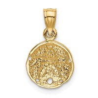 14K Yellow Gold Sand Dollar Pendant view 3