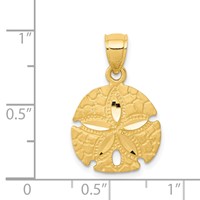 14K Sand Dollar Pendant view 4