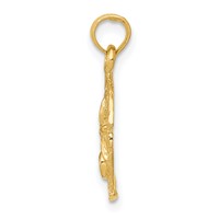 14K Yellow Gold Sand Dollar Pendant view 2