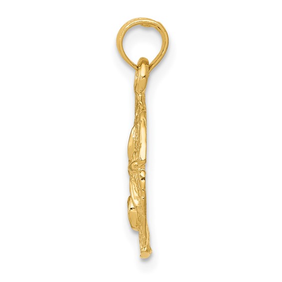 Gold Polished Sand Dollar Pendants