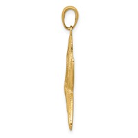 14K Yellow Gold Diamond-cut Starfish Pendant view 2