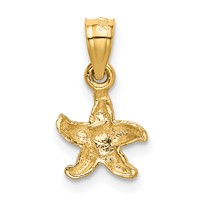 14K Yellow Gold Starfish Pendant view 3