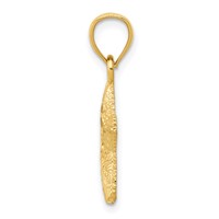 14K Yellow Gold Diamond-cut Starfish Pendant view 2